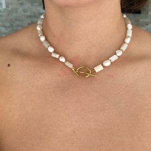 Moonstone fresh water pearl necklace